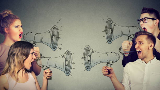 istock Quarrel between women and men 686010296