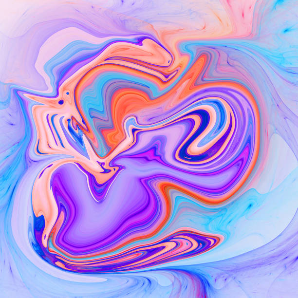 istock Colorful psychedelic liquefied background 686010802