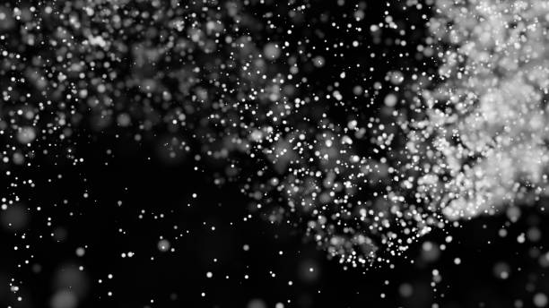 istock Beautiful monochrome bokeh blurred background defocused lights 686010986