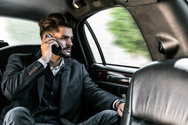 istock Casual businessman on mobile phone 686020470