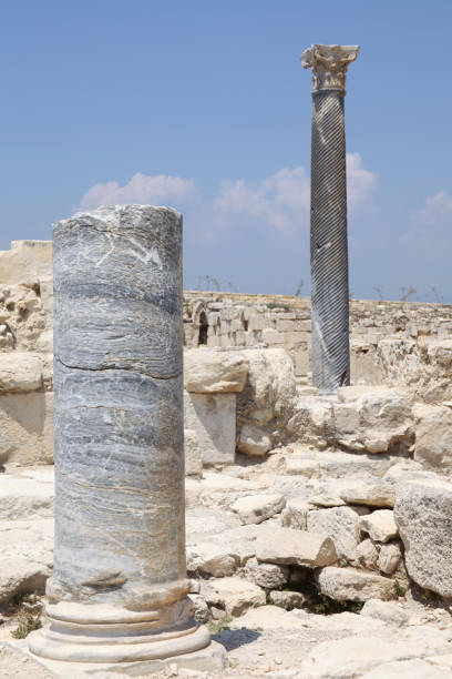 Roman Ruins at Kourion, Cyprus, a vertical picture Roman Ruins at Kourion, Cyprus, a vertical picture delta amacuro stock pictures, royalty-free photos & images