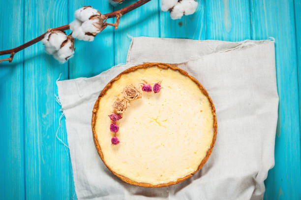 Homemade cheesecake - healthy organic summer dessert pie cheesecak