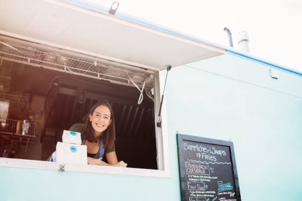istock Food Truck Owner Smiling 686048810