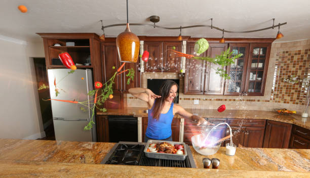 istock Woman cooking a meal with magic 686051228