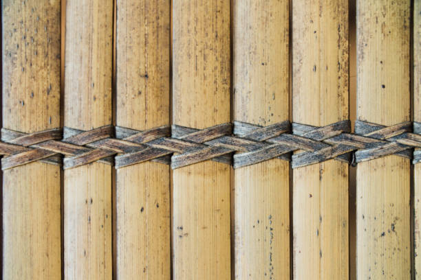 istock Wicker textile. Texture of straw seamless. Wicker mat from natural beige straw 686054110