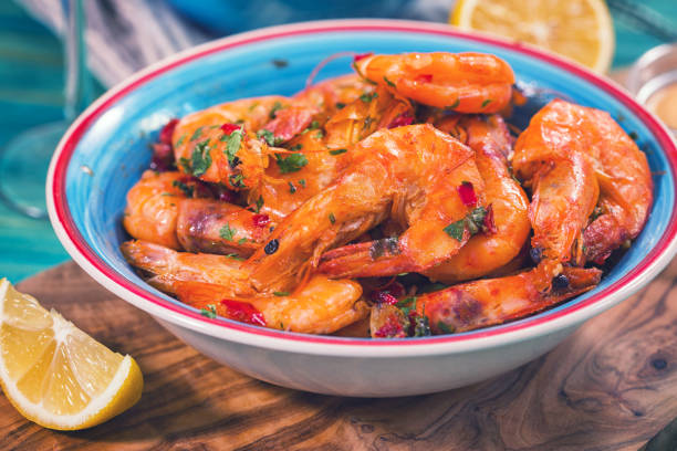 istock Freshly Grilled Shrimps 686054136