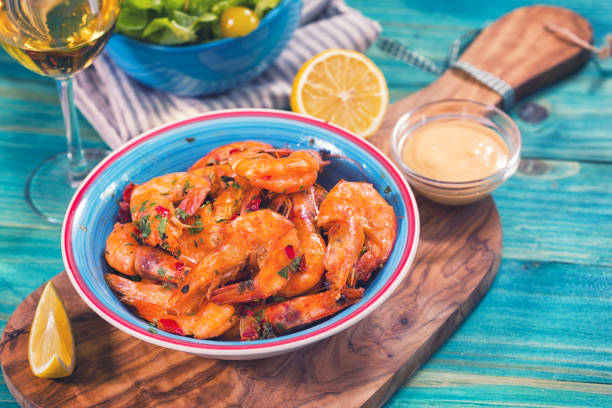 istock Freshly Grilled Shrimps 686062230