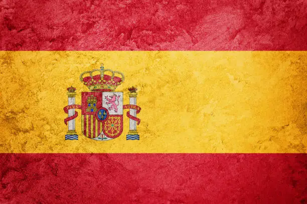 Photo of Grunge Spain flag. Spain flag with grunge texture.