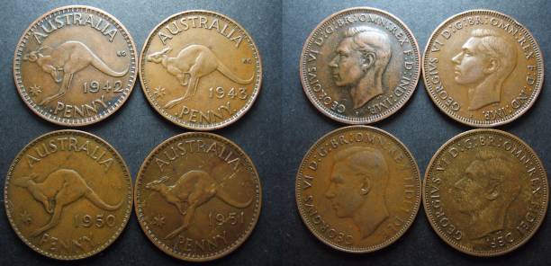 istock Vintage Australian One Penny copper Coin. 686077738