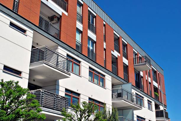 istock Modern apartment buildings exteriors 686107254