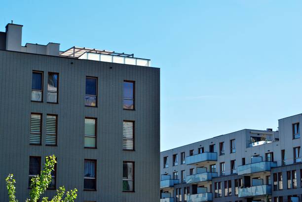 istock Modern apartment buildings exteriors 686107578