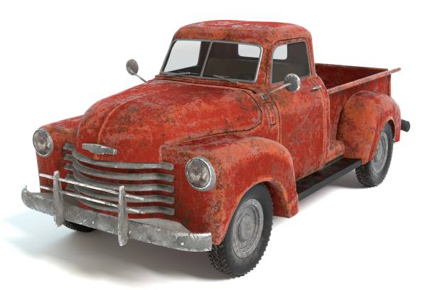 Old Rusty Pickup Truck 3d illustration of an old rusty pickup truck old truck stock pictures, royalty-free photos & images