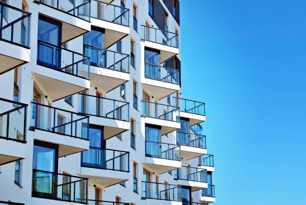 istock Modern apartment buildings exteriors 686108296