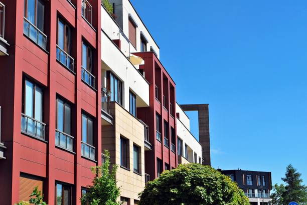 istock Modern apartment buildings exteriors 686110568
