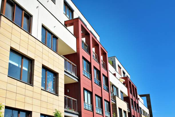 istock Modern apartment buildings exteriors 686110986