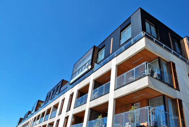 istock Modern apartment buildings exteriors 686111894