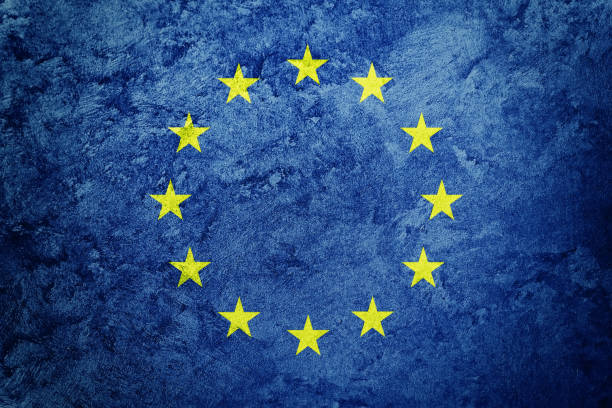 istock Grunge Europe Union flag. EU flag with grunge texture. 686111990