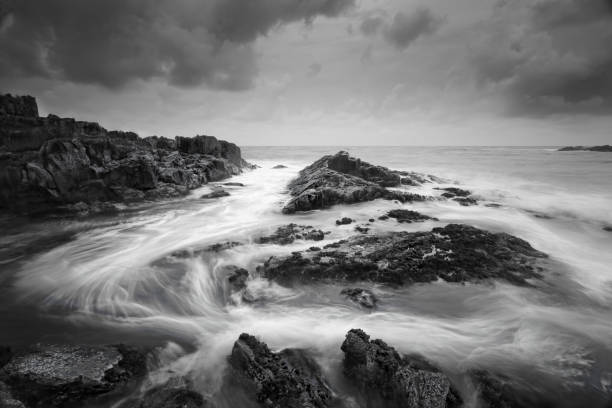 istock Seascape with moody weather and swirling ocean flows 686118088