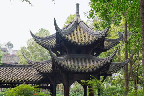 istock Chinese pavilion in a park 686127620