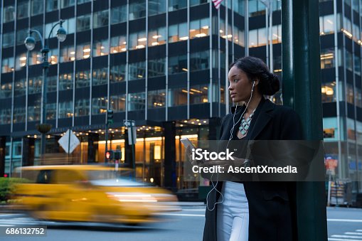 istock Podcast on the go 686132752