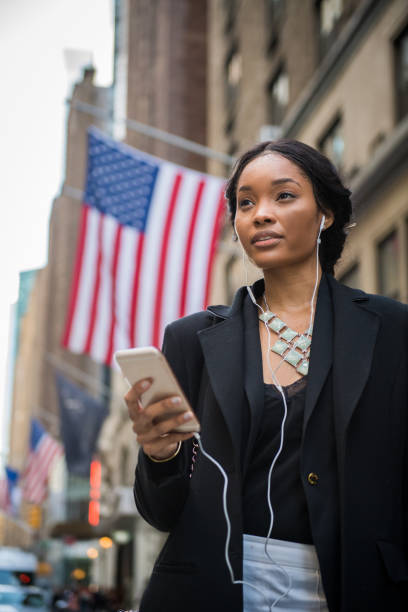 istock American Podcast on the go 686135670
