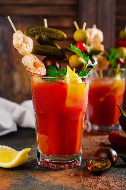 istock Bloody mary cocktail with garnish 686139206