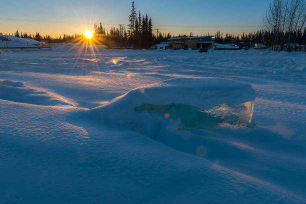 istock Beautiful winter sunset in Alaska 686139802