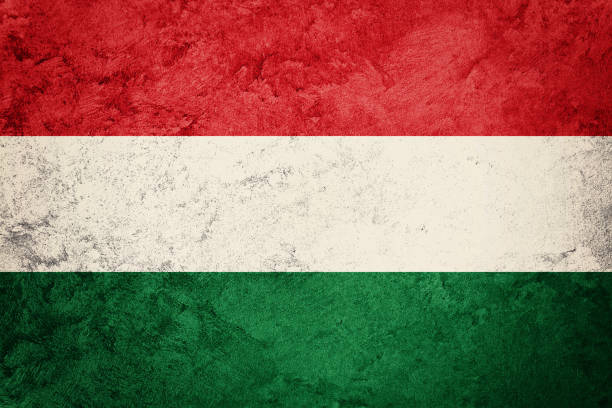 istock Grunge Hungary flag. Hungarian flag with grunge texture. 686140062