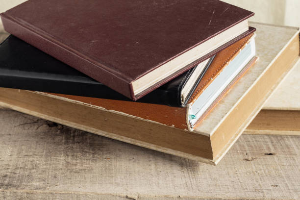 istock Old books on wooden floors. 686140172