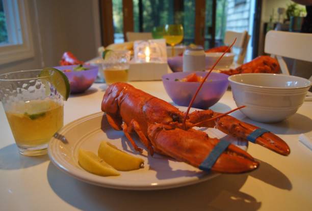 istock New England Seafood Lobster Dinner on Summer Evening 686143584