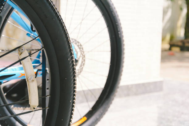 istock close-up Bicycle wheel and Bicycle plate 686143860