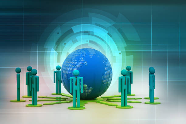 istock Concept of global business network 686149698