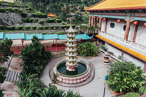 Small pagoda of the Kek Lok Si Temple is a Buddhist temple in Penang, and is one of the best known temples on the island. It is said to be the largest Buddhist temple in Malaysia.