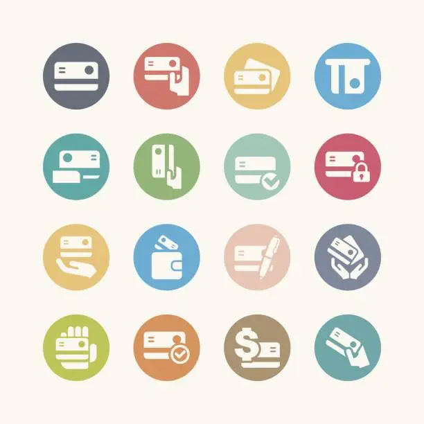 Vector illustration of Credit Cards Icons