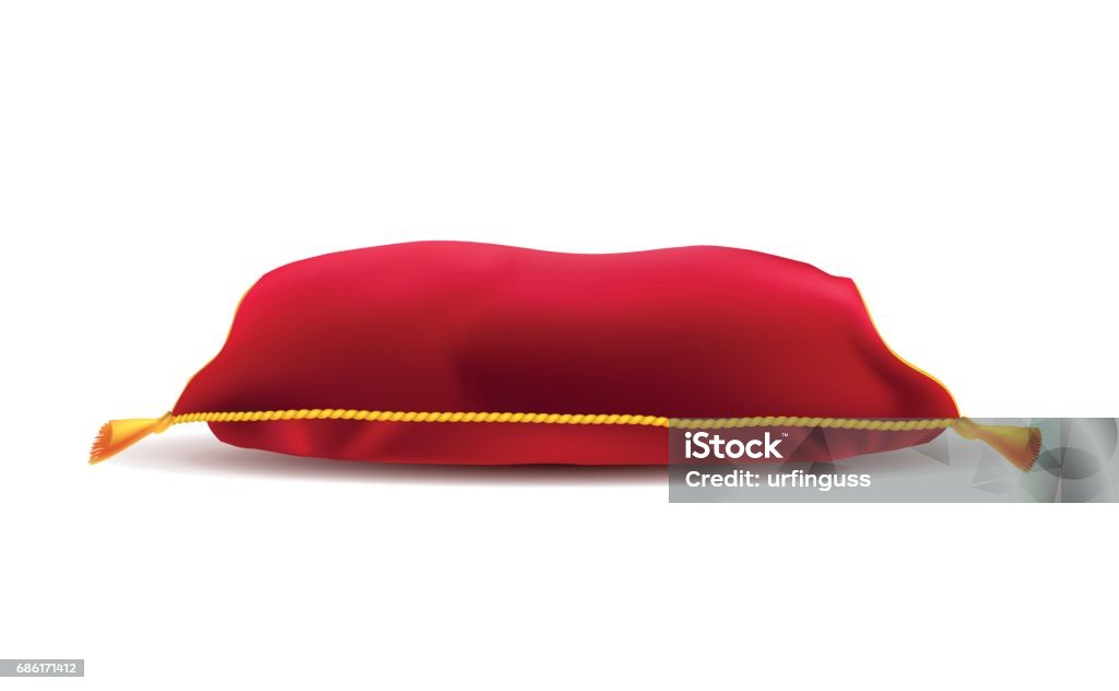 red pillow Cushion stock vector