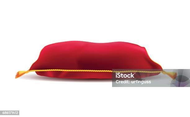 Red Pillow Stock Illustration - Download Image Now - Cushion, Pillow, Crown - Headwear