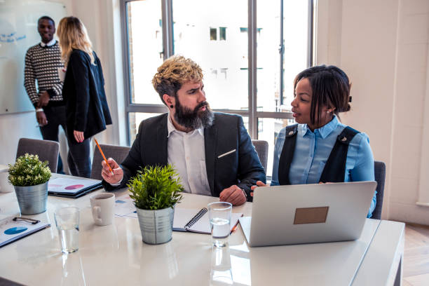 istock Young business colleagues in the office 686174834