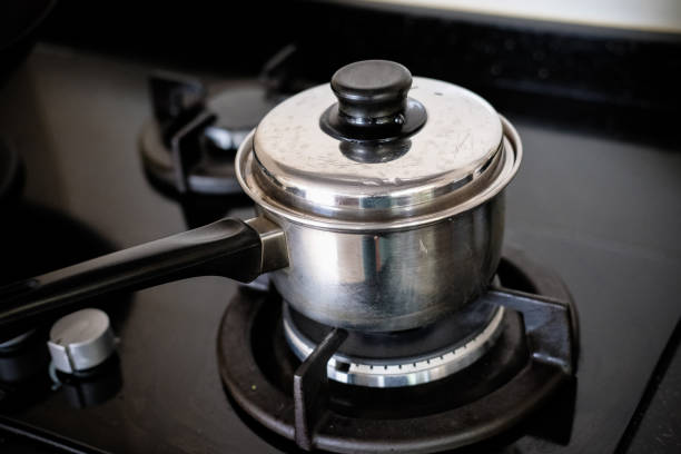 istock Pot was placed on gas stove 686181578