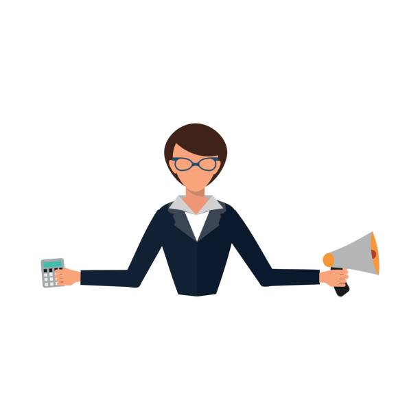 geschäftsfrau büro job stress arbeit vektor illustration person manager charakter - silhouette financial advisor desk business stock-grafiken, -clipart, -cartoons und -symbole