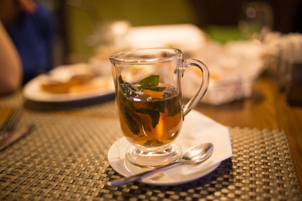 istock A glass of mint tea in a restaurant 686202412