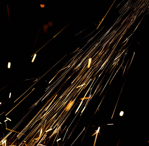 istock Sparks from metal on construction site as background 686205230