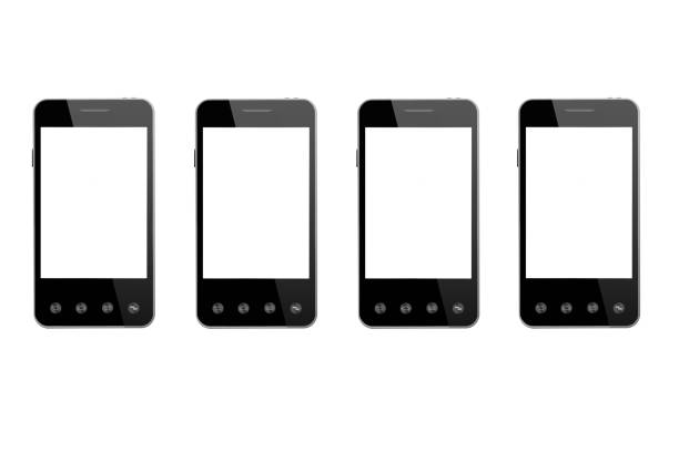 istock four black smart-phones isolated on the white 686205566
