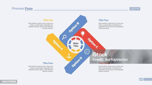 Optionality Slide Examples Four Options Slide Template Stock Illustration - Download Image Now ...