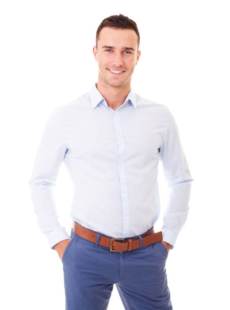 istock Portrait of smiling man with hands in pockets 686206264
