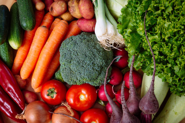 istock Organic vegetables for healthy living 686211786