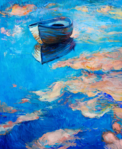 łódź - painting artist landscape painted image stock illustrations