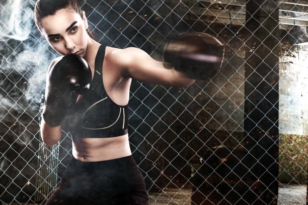 istock Female Boxer At Training. Sport Concept. 686219354