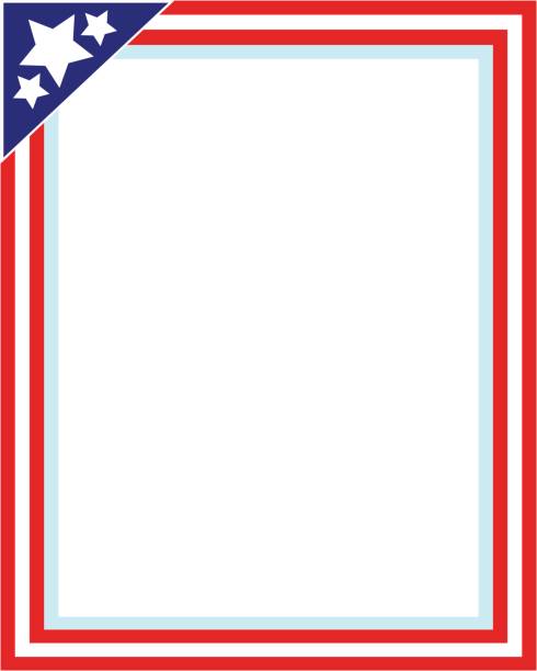 istock United States flag picture frame for photo 686222546