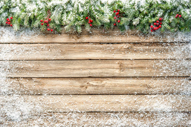 istock Christmas wooden background 686228380