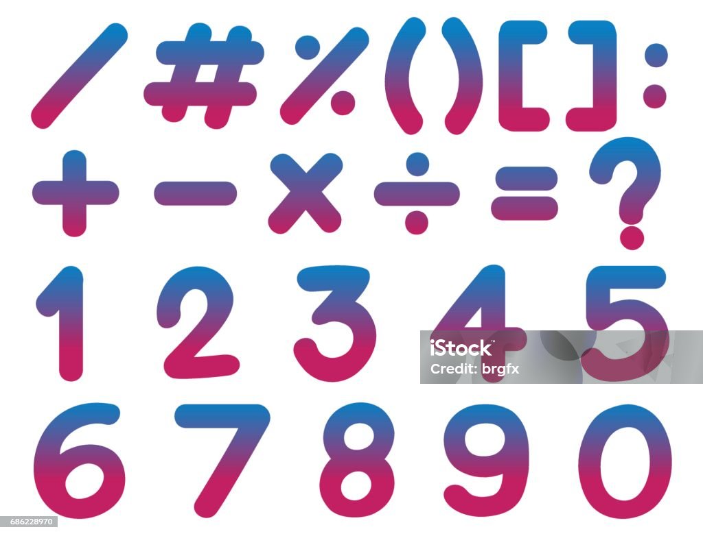Numbers And Math Signs Stock Illustration - Download Image Now - Art ...